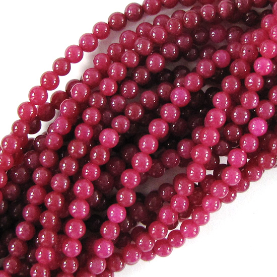 4-10mm Faceted Natural Red Ruby Gemstone Round Loose Beads 15'' AAA++ 