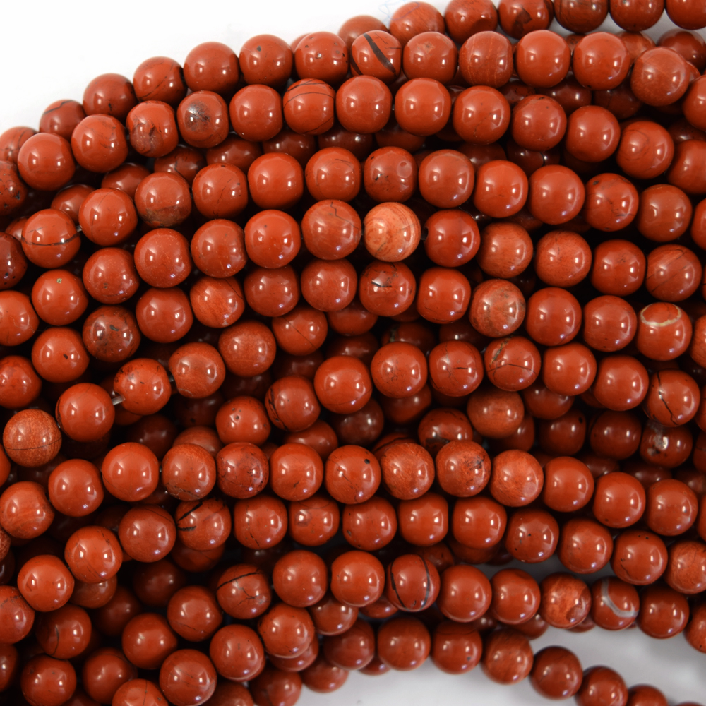 Natural Red Jasper Round Beads Gemstone 15″ Strand 4mm 6mm 8mm 10mm 12mm