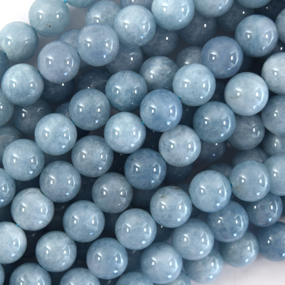 6 mm 8 mm 10 mm 12 mm bleu brésilien Aigue-marine quartz Gems Round Loose Beads 15"AAA 