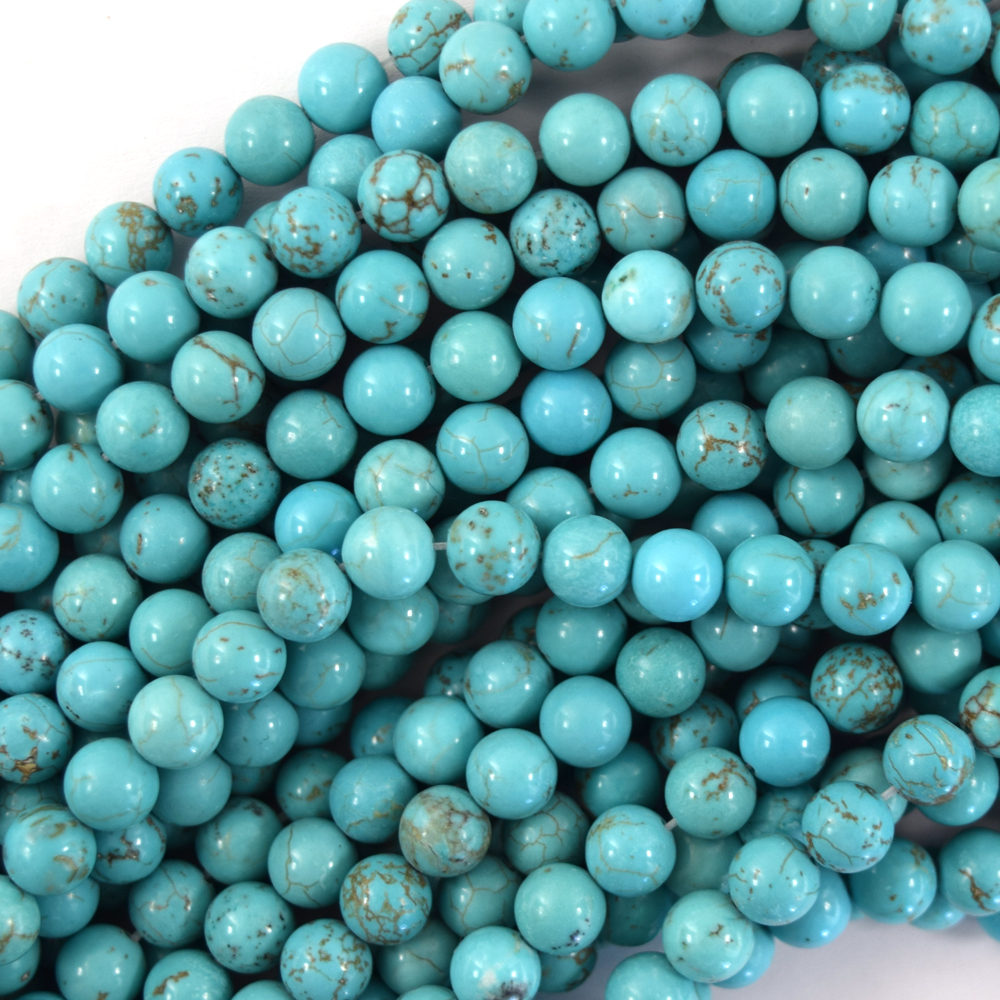 Blanc Naturel Turquoise Gemstone Faceted Perles Rondes 4 mm 6 mm 8 mm 10 mm 12 mm 15'" 