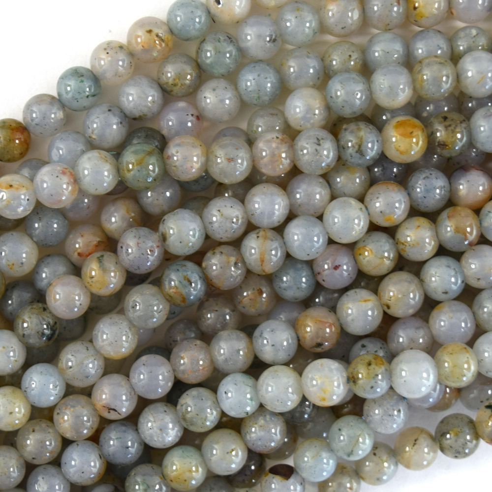 Natural Light Blue Opal Round Beads Gemstone 15" Strand 6mm 8mm 10mm