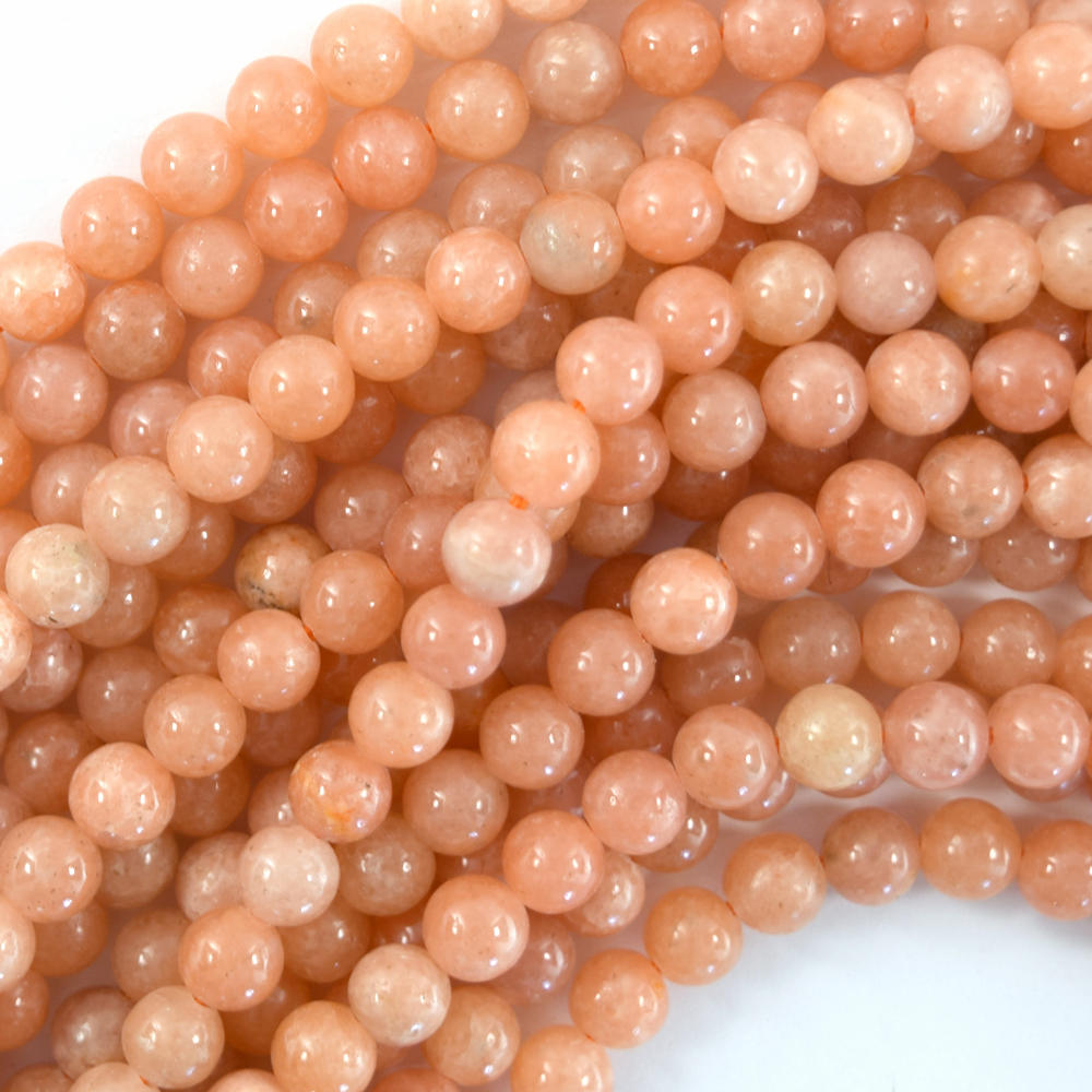 Pack of 10 12mm Metal Round Brads with 10mm Orange Pearl Bead 