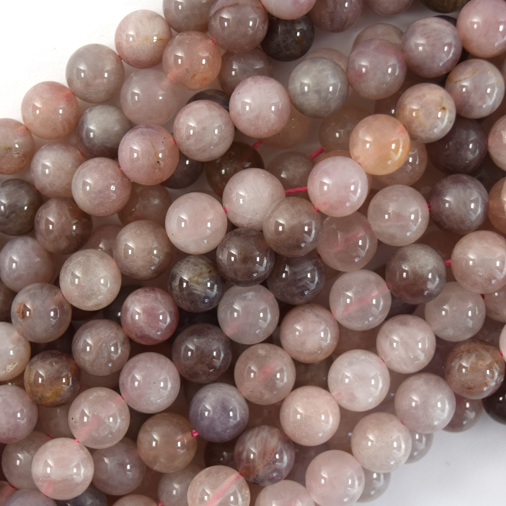 Cuarzo Rosa Natural Gemstone redonda granos de 15.5" 2 mm 3 mm 4 mm 6 mm 8 mm 10 mm 12 mm 