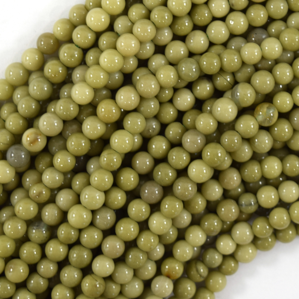 Cuentas redondas de jaspe verde Matcha africano natural 15" filamento 4 mm 6 mm 8 mm 10 mm - Imagen 3 de 5