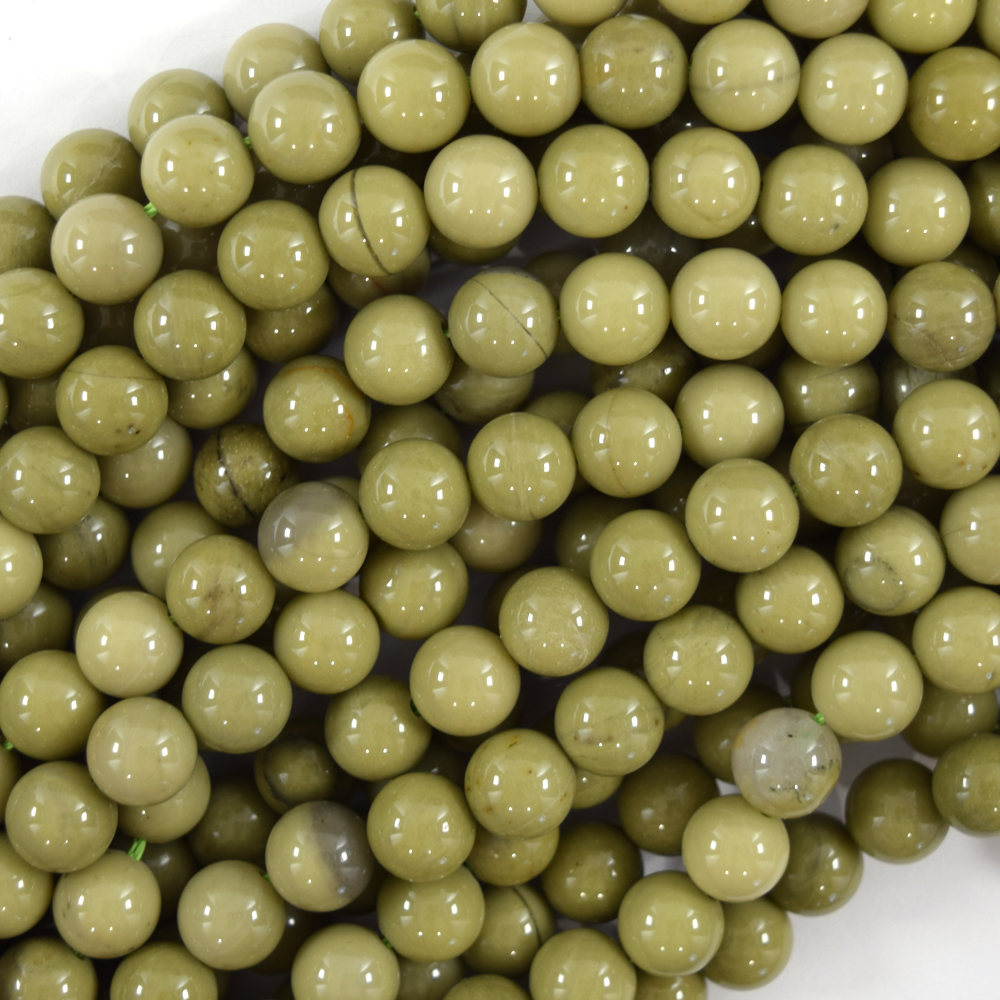 Cuentas redondas de jaspe verde Matcha africano natural 15" filamento 4 mm 6 mm 8 mm 10 mm - Imagen 5 de 5