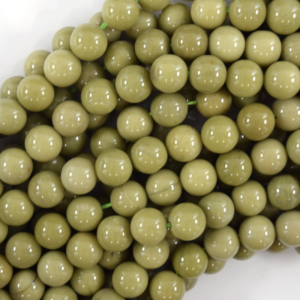 Cuentas redondas de jaspe verde Matcha africano natural 15" filamento 4 mm 6 mm 8 mm 10 mm - Imagen 2 de 5