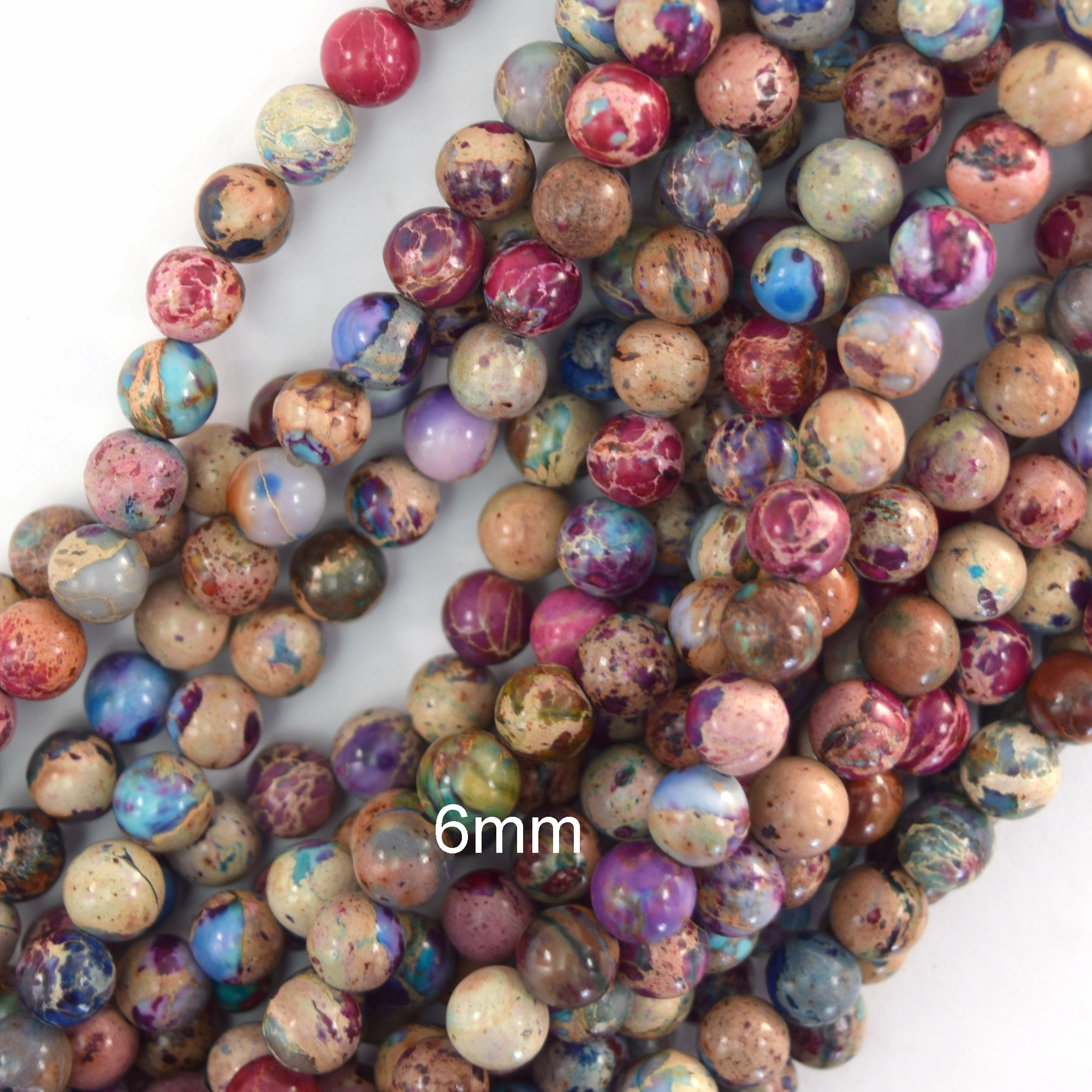 Galaxy Purple Blue Sea Sediment Jasper Round Beads 15.5″ 4mm 6mm 8mm 10mm S2