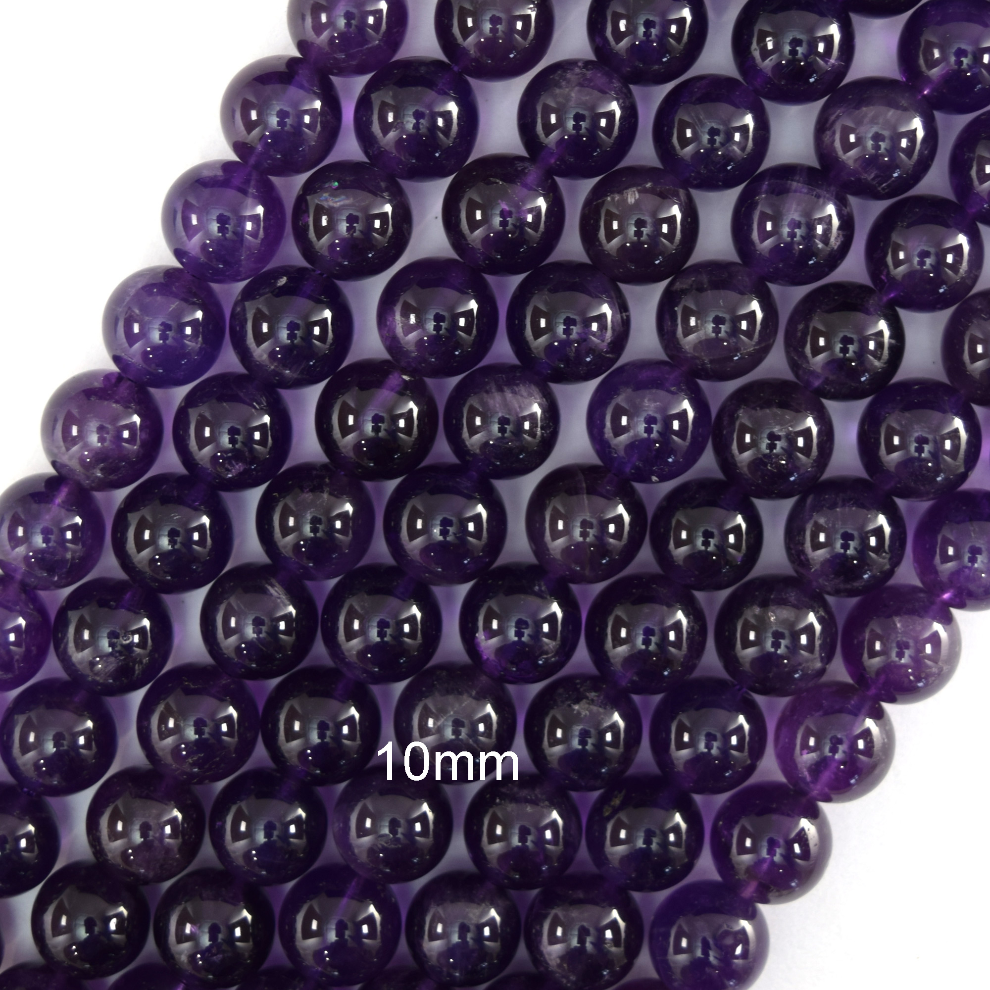 Natural Purple Amethyst Round Beads Gemstone 15″ Strand 4mm 6mm 8mm 10mm S1