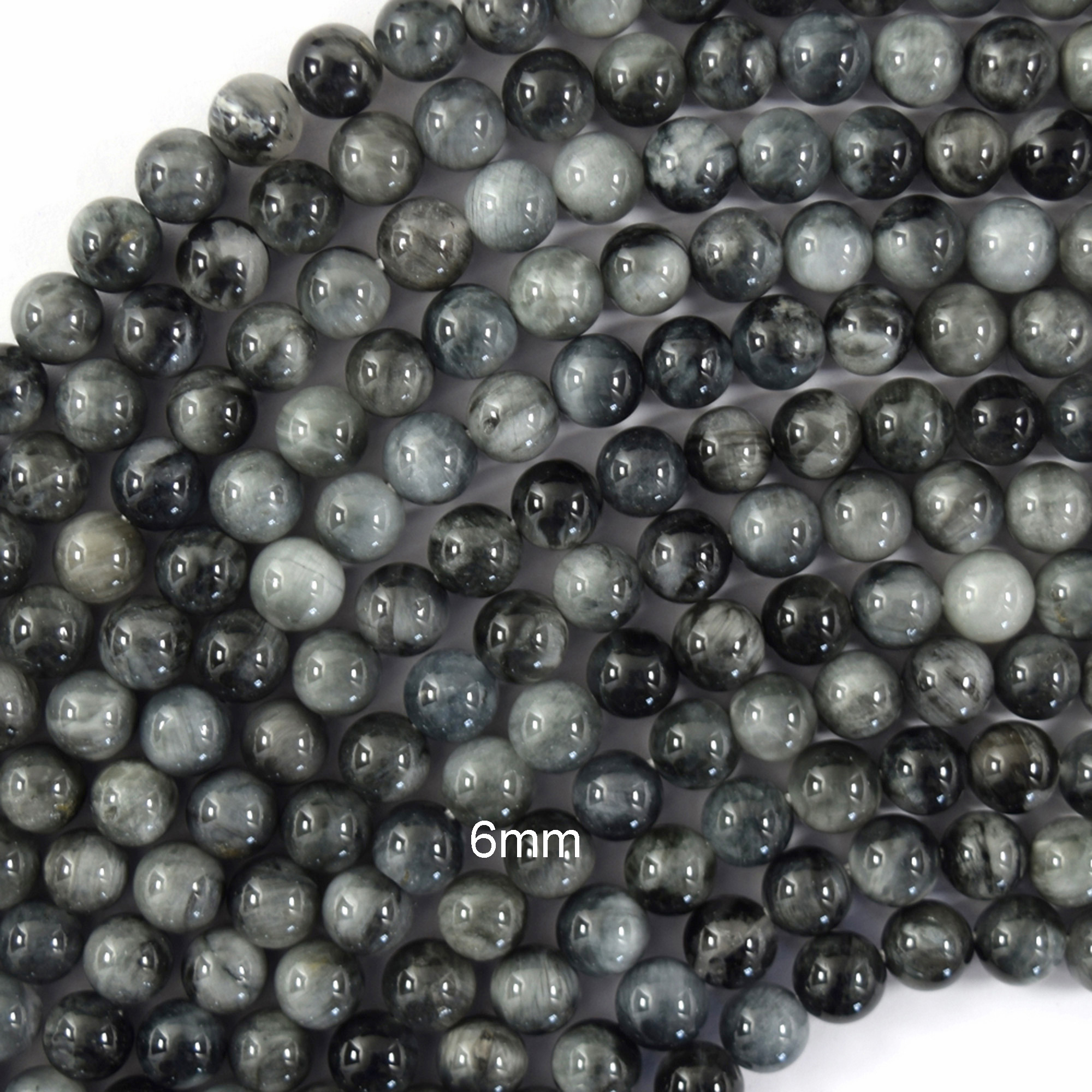 AA Natural Gray Hawk Eye Round Beads 15.5″ Eagle Eye 4mm 6mm 8mm 10mm 12mm S1