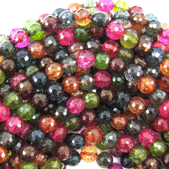 15.5'' 4mm 6mm 8mm 10mm 12mm Natural Watermelon Quartz Tourmaline Gemstone Beads 