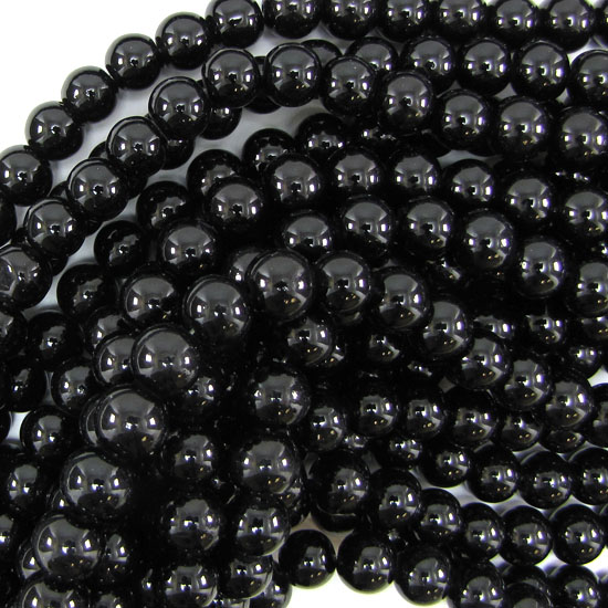 10mm Black Yellow Magenta Orange Red Glass Round Beads Gemstone 14″ Strand
