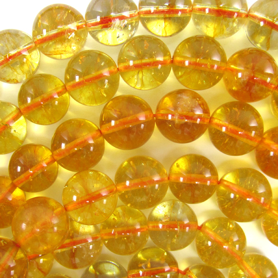 Yellow Citrine Round Beads Gemstone 15 Strand 4mm 6mm 8mm 10mm 12mm