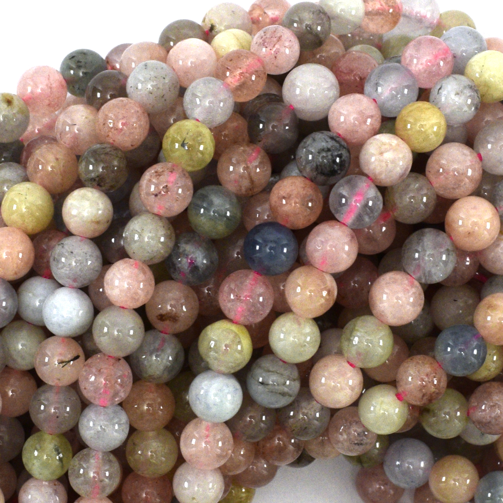 Natural Morganite Round Beads Gemstone 15.5