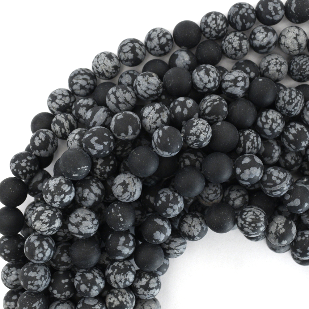 Snowflake Obsidian Round Beads 15 Full Strand 4mm 6mm 8mm 10mm 12mm