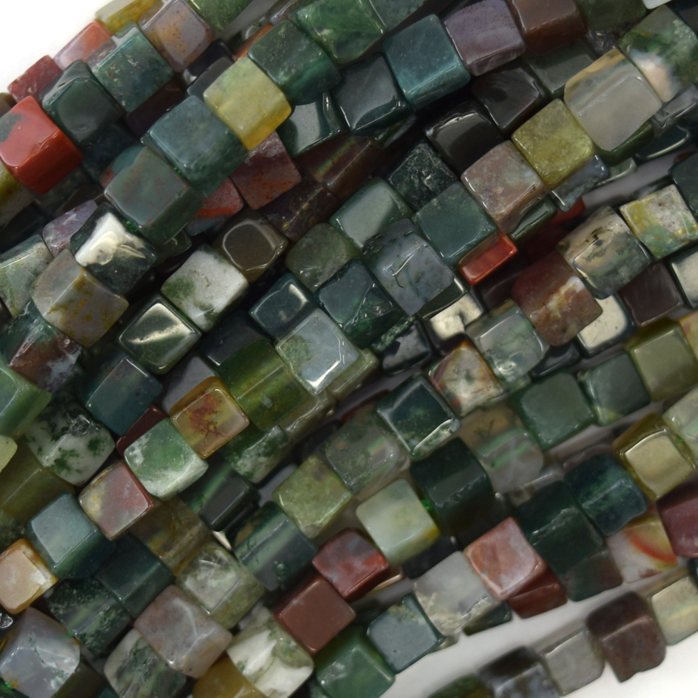 4mm Natural Semi Precious Gemstone Cube Beads 15.5″ Strand 4x4x4mm