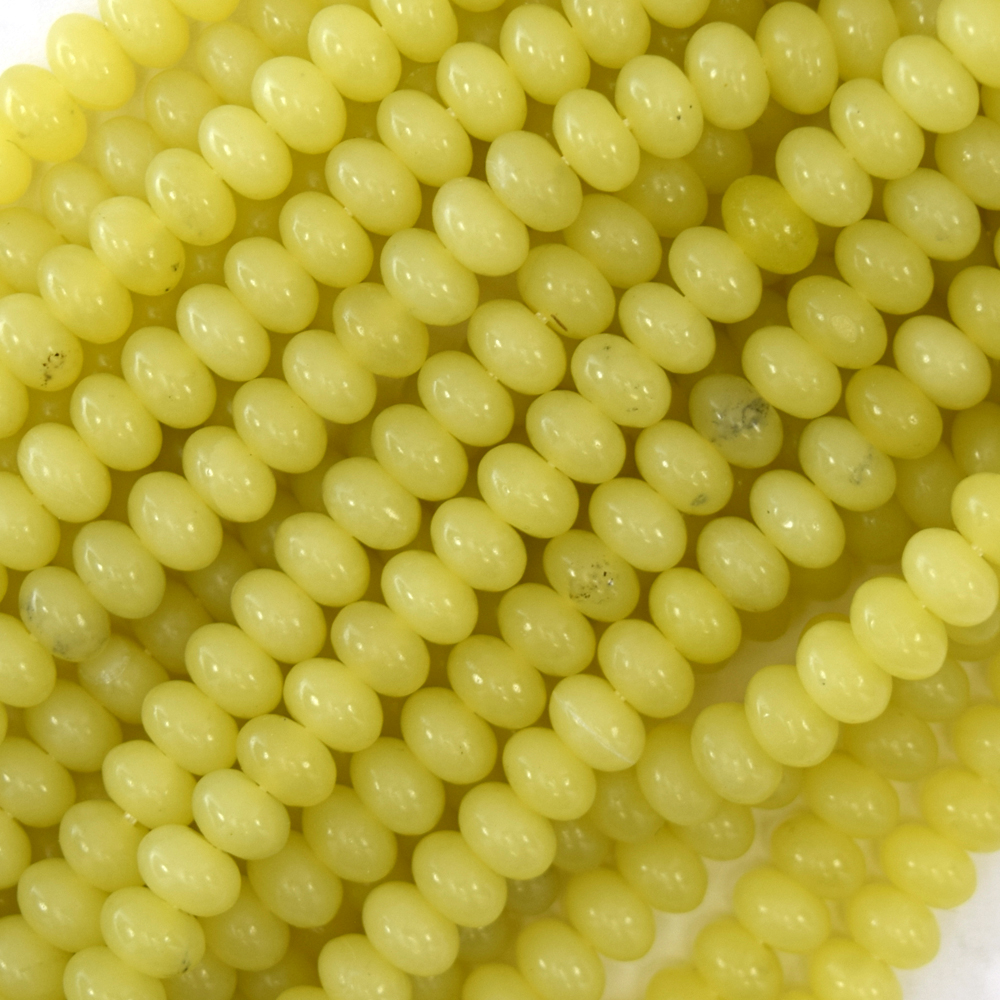 lemon jade rondelle beads gemstone 15.