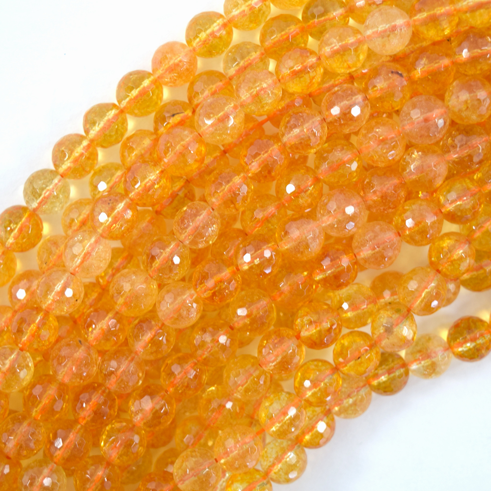 AAA Natural Citrine Gemstone Round Loose Beads 15'' Strand 4mm 6mm 8mm 10mm 12mm 