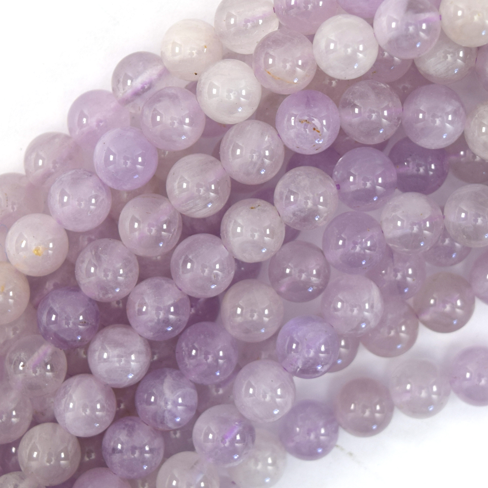 Natural Light Purple Amethyst Round Beads 15.5" Strand 6mm 8mm 10mm S1 - Picture 2 of 2