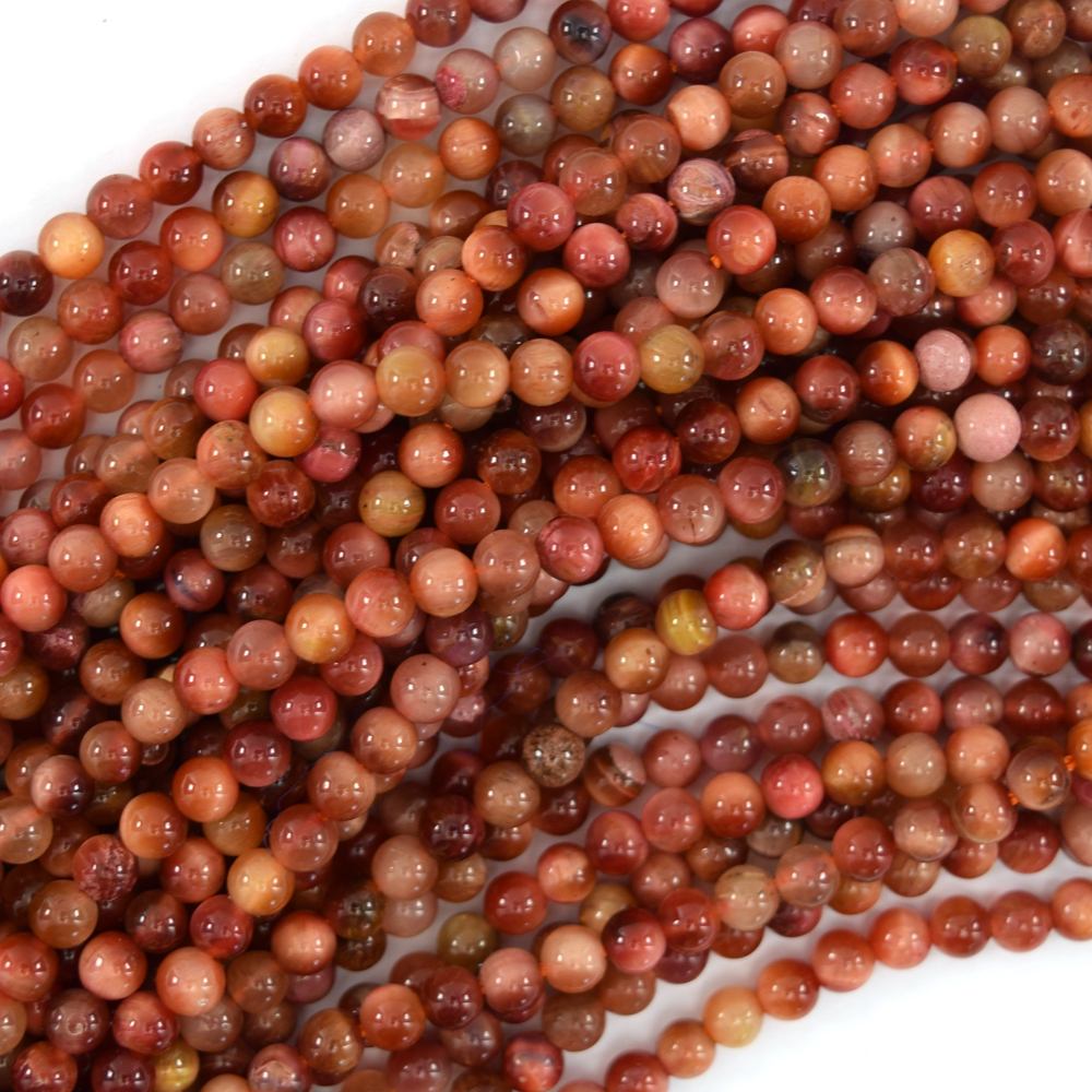 Pink Tiger‘s Eye Gemstone Round Loose Beads For Jewelry Making 15" 6mm 10mm 12mm 