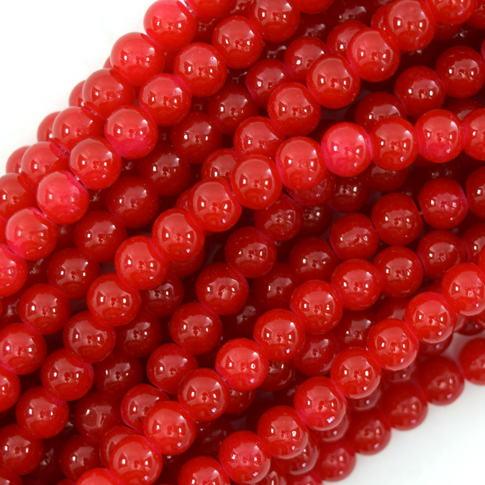 6mm Black Blue Brown Pink Red Yellow Magenta Glass Round Beads 14" Strand - Picture 7 of 8
